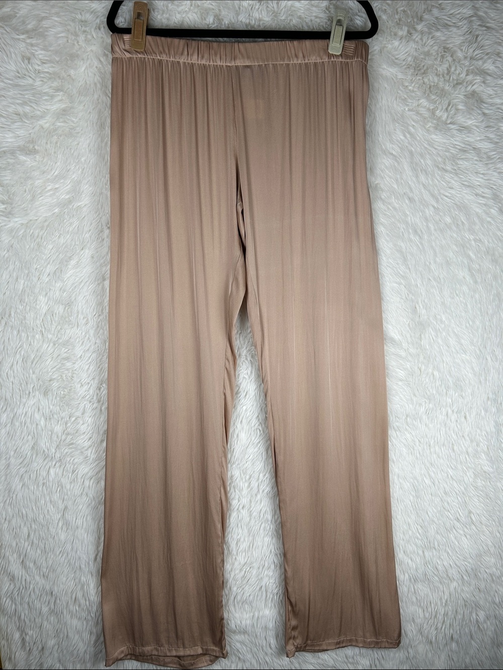 Nouvelle Palm Beach Silk Blend Women's Wide-Leg Pull-On Pants - Beige